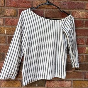 Banana Republic Striped Off-Shoulder Blouse